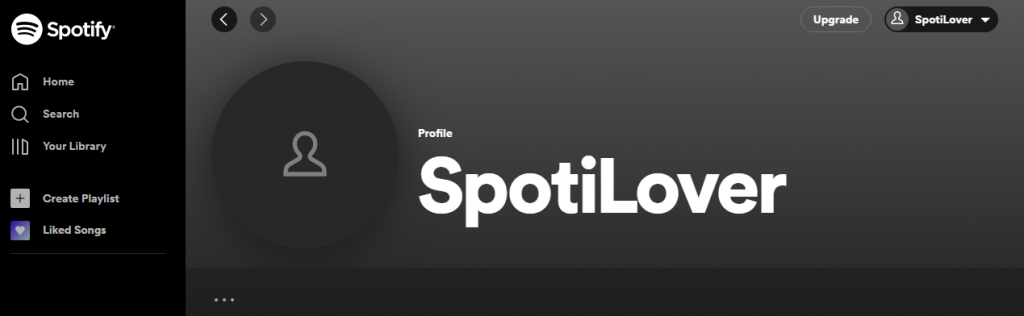 Spotify web account is ready